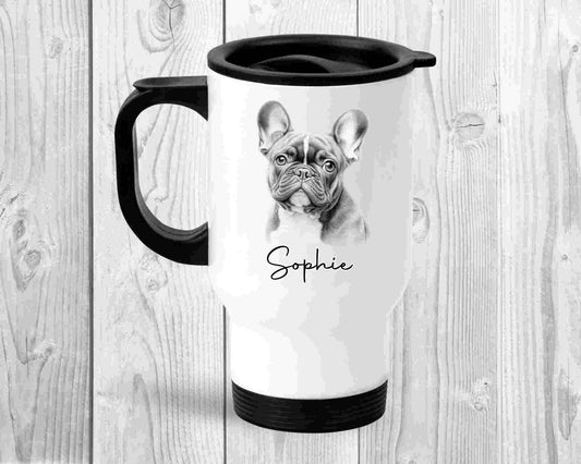 Personalised French Bulldog Gift | French Bulldog Travel Mug | Frenchie Gift | Personalised Travel Cup