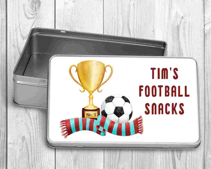 Personalised Football Treat Tin | Football Gift