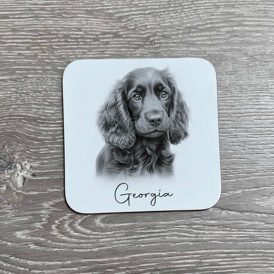 Personalised Cocker Spaniel Coaster | Personalised Cocker Spaniel Birthday | Cocker Spaniel Mum | Gift for Her | Cocker Spaniel Dad Coaster