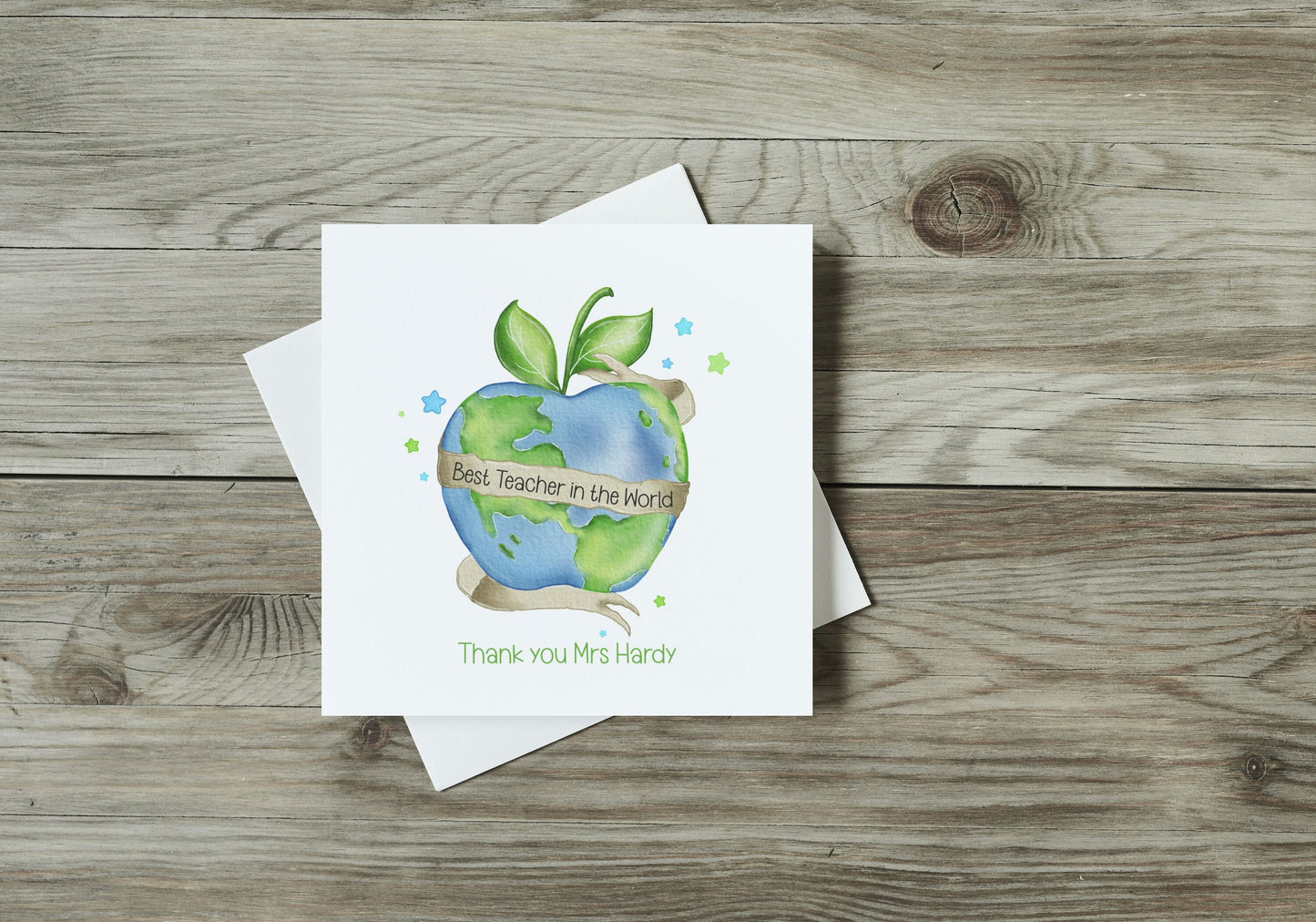 Teacher Gift | Apple Card | Thank you Teacher Card | Thank you | Headteacher Gift | Teacher Apple Gift | Nursery Thank you Card