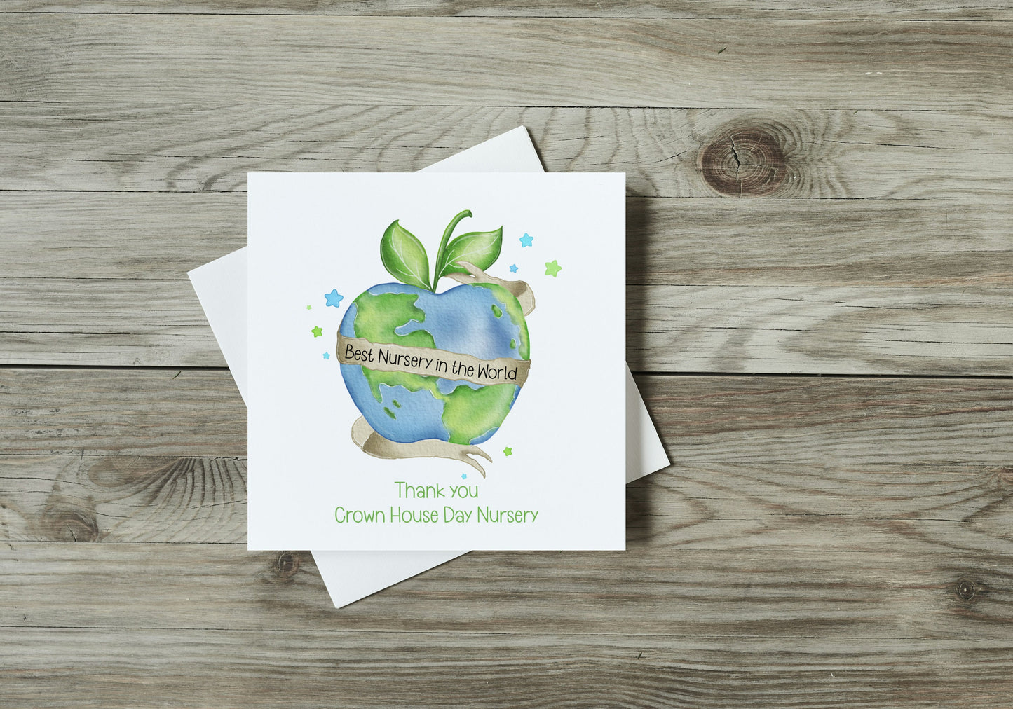 Teacher Gift | Apple Card | Thank you Teacher Card | Thank you | Headteacher Gift | Teacher Apple Gift | Nursery Thank you Card