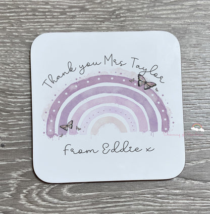 Teacher Gift | Lilac Rainbow Butterfly Mug | Teacher Thank you | Headteacher Gift