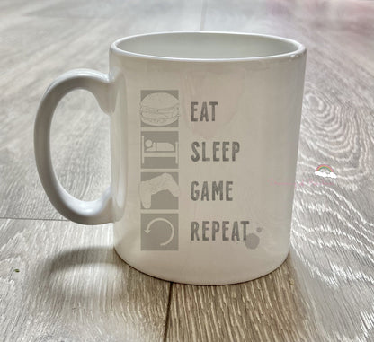 Gamer Mug | Eat Sleep Game Repeat Mug | Gaming Gift