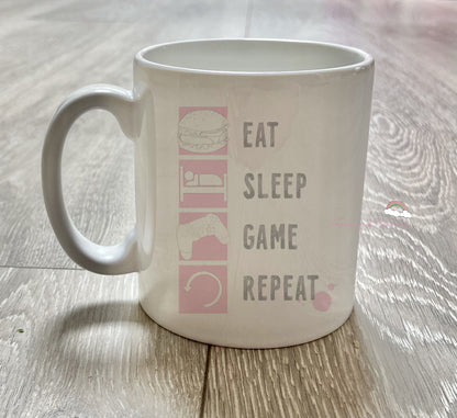 Gamer Mug | Eat Sleep Game Repeat Mug | Gaming Gift