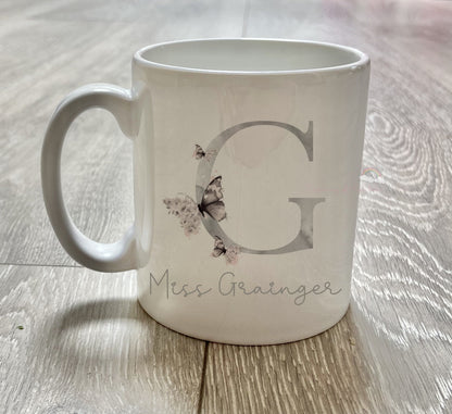 Butterfly Mug | Teacher Thank you | Headteacher Gift | Teacher Gift