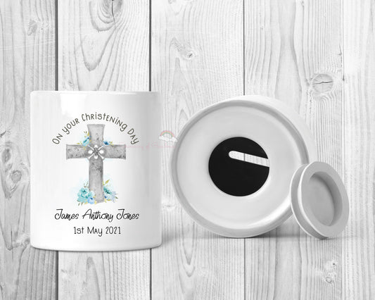 Personalised Children's Moneybox | Christening Coin Bank | Holy Communion