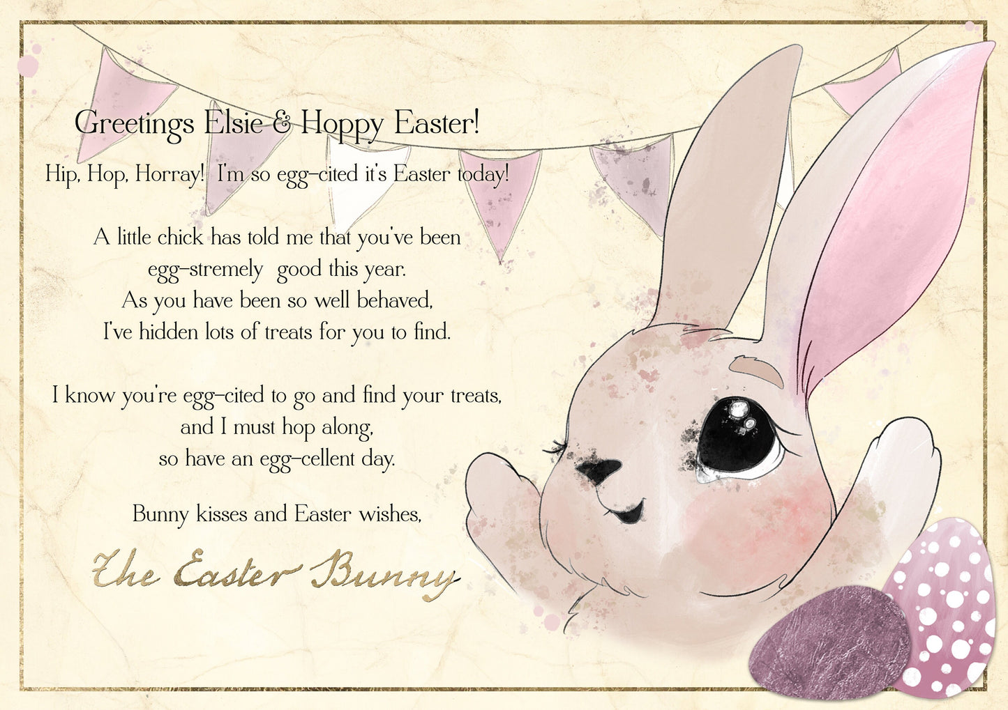 Personalised Letter from the Easter Bunny | Easter Letter