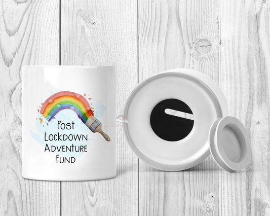 Post Lockdown Moneybox | Rainbow Coin Bank