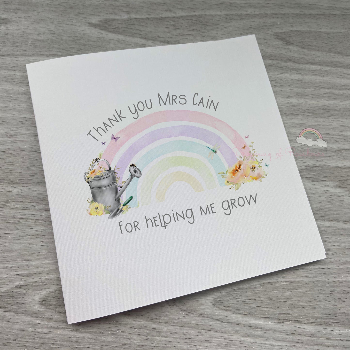 Teacher Gift | Rainbow Card | Forest School Teacher Thank you | Headteacher Gift