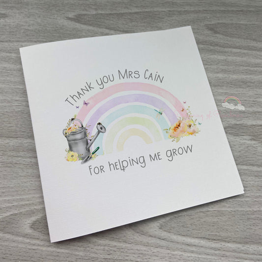 Teacher Gift | Rainbow Card | Forest School Teacher Thank you | Headteacher Gift