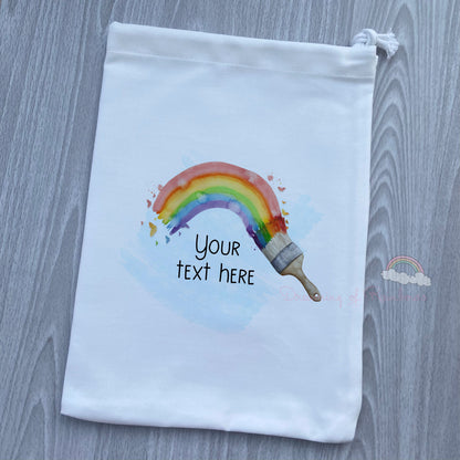 Personalised Drawstring Fabric bags | Kids Bedroom Storage | Toy Bag