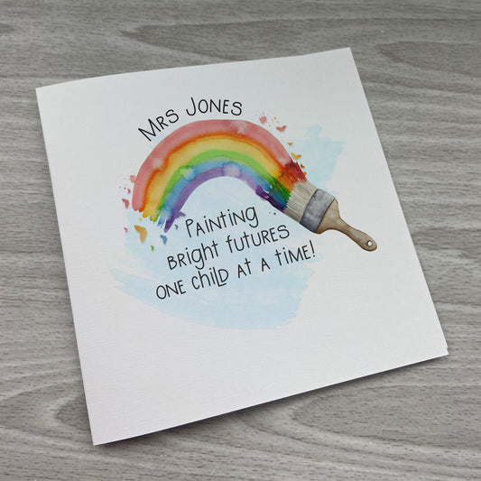 Teacher Gift | Rainbow Card | Teacher Thank you | Headteacher Gift