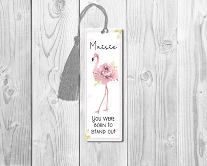 Flamingo Gift | Personalised Bookmark | Personalised Flamingo Bookmark