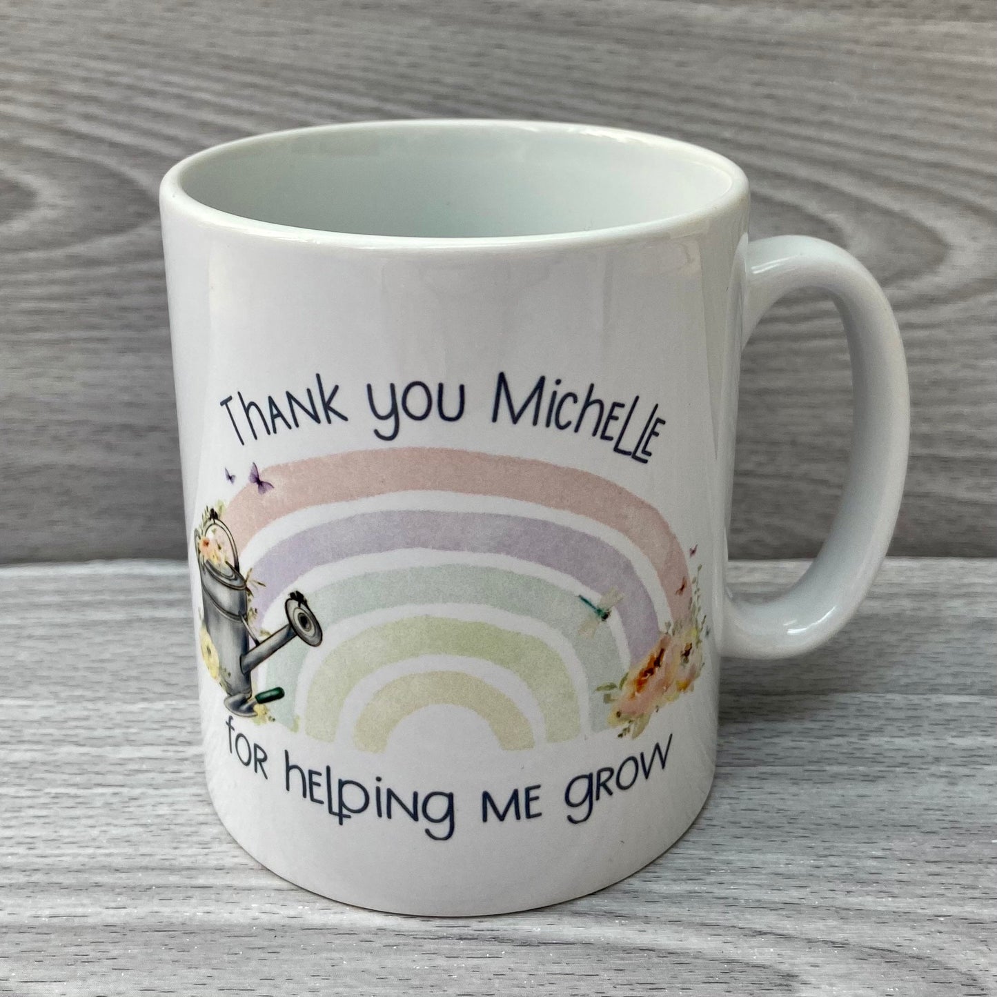 Teacher Gift | Gardening Rainbow Butterfly Mug | Teacher Thank you | Headteacher Gift