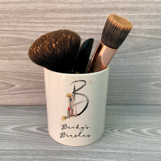 Personalised Ceramic Brush Holder | Customised Make-up Brush Holder | Bathroom & Bedroom Accessories