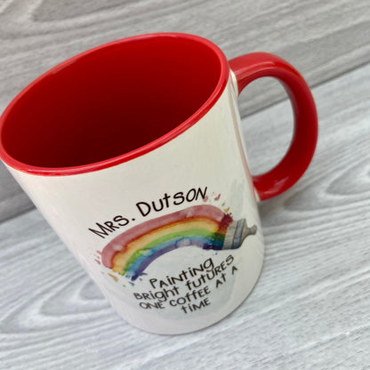 Teacher Gift | Rainbow Mug | Teacher Thank you | Headteacher Gift