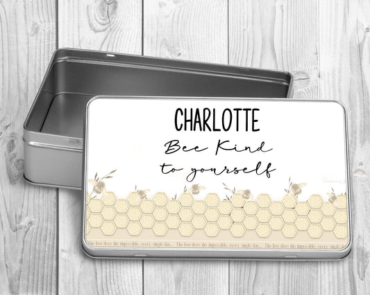 Personalised Bee Treat Tin | Bee Gift | Friend Gift