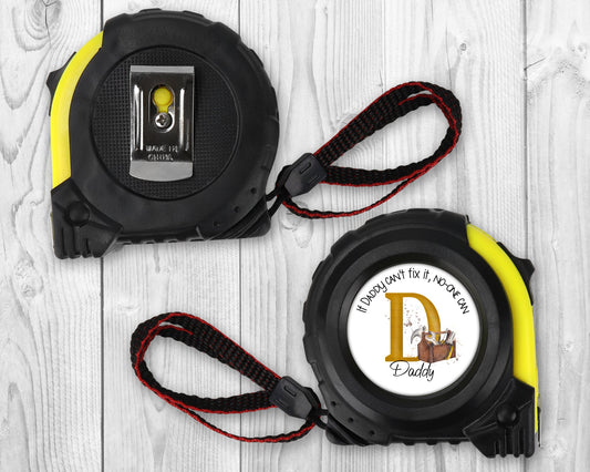 Personalised Tape Measure | Personalised Fathers Day Gift | Daddy Can Fix It