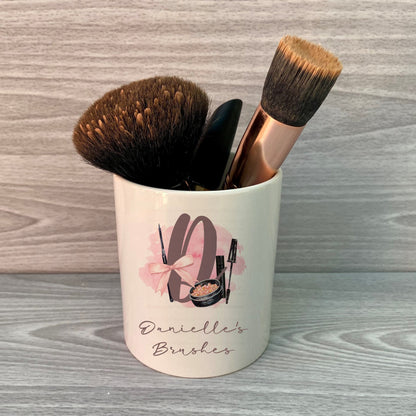 Personalised Ceramic Brush Holder | Customised Make-up Brush Holder | Bathroom & Bedroom Accessories