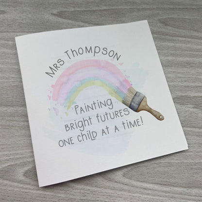 Teacher Gift | Rainbow Card | Teacher Thank you | Headteacher Gift