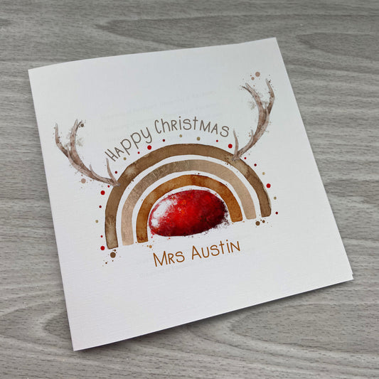 Personalised Christmas Card | Personalised Gift | Reindeer Card