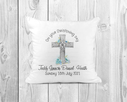 Personalised Christening Cushion | Personalised Baptism Cushion | Christening Gift