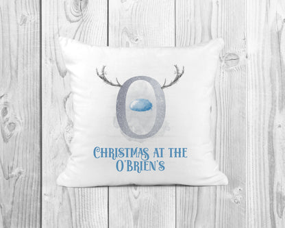 Personalised Christmas Cushion | Personalised Reindeer Cushion | Christmas Decor