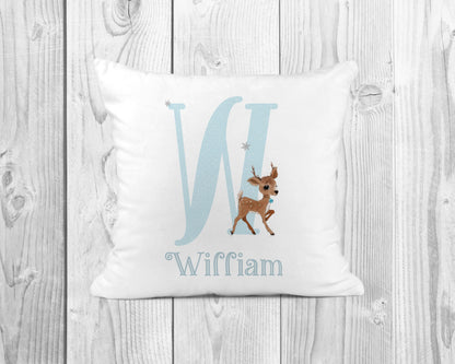 Personalised Reindeer Cushion | Personalised Christmas Cushion | First Christmas Decor