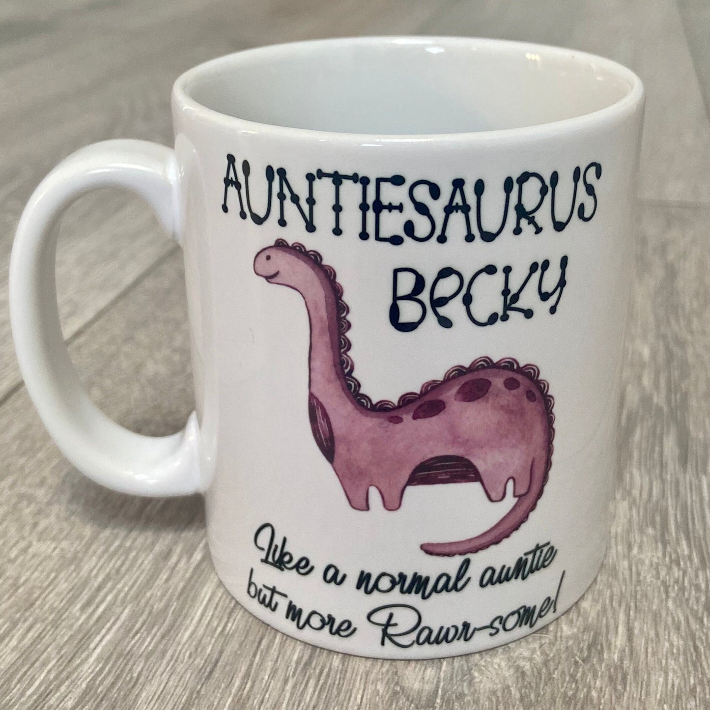 Daddysaurus Personalised Mugs | Unclesaurus and Auntiesaurus personalised mugs | Dinosaur Mug | Daddysaurus and Mummysaurus Mug