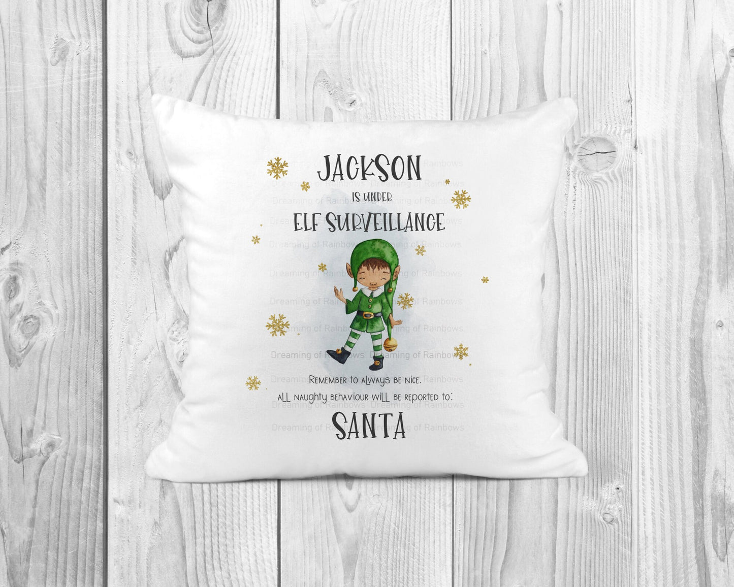 Elf Cushion | Elf Gift | Christmas Decor | Christmas Elf Surveillance Cushion