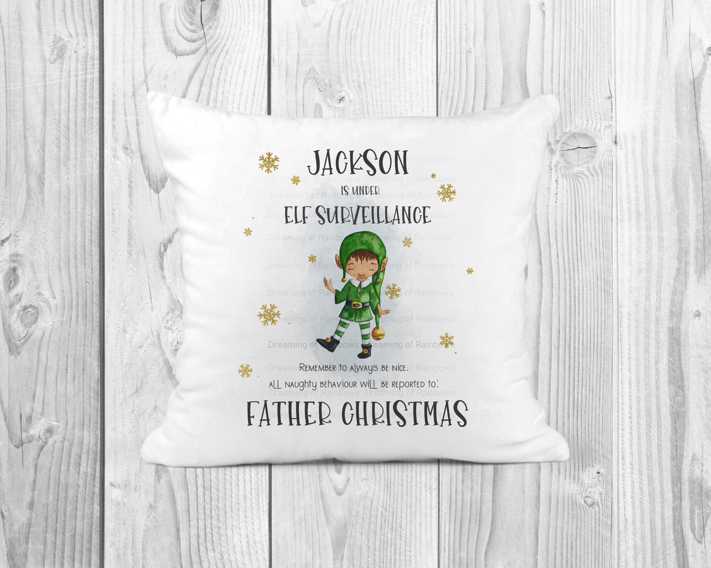 Elf Cushion | Elf Gift | Christmas Decor | Christmas Elf Surveillance Cushion