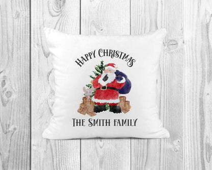 Personalised Christmas Cushion | Father Christmas Cushion | Christmas Decor