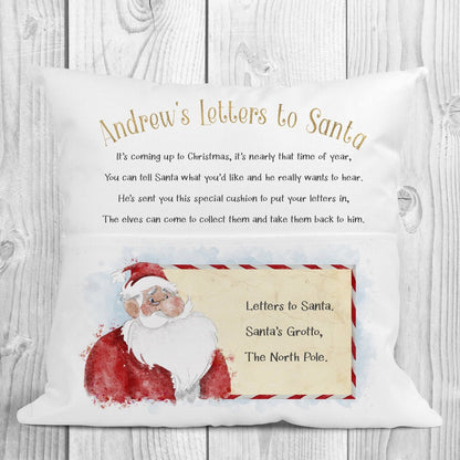 Personalised Christmas Cushion | Father Christmas Cushion | Letter to Santa