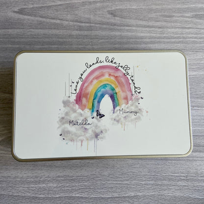 Personalised Rainbow Treat Tin | Rainbow Gift | Teacher Gift