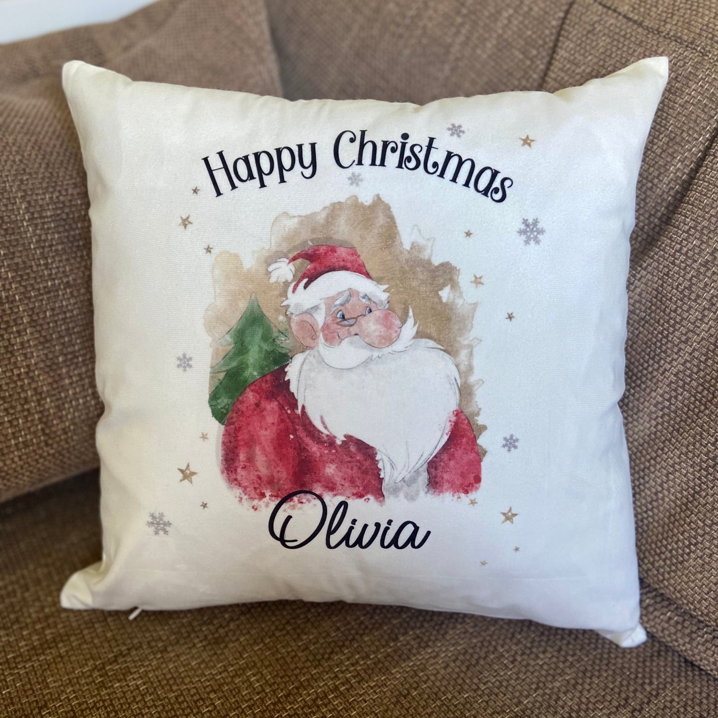 Personalised Christmas Cushion | Father Christmas Cushion | Christmas Decor