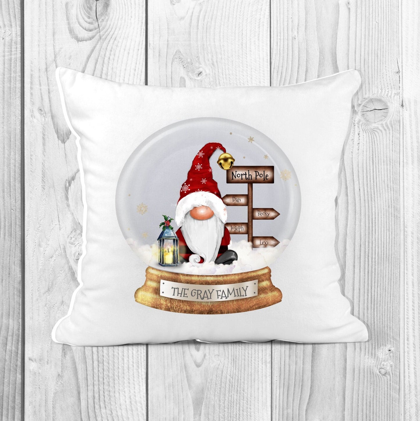 Personalised Christmas Cushion | Personalised Gonk Cushion | Christmas Decor | Gonk Family