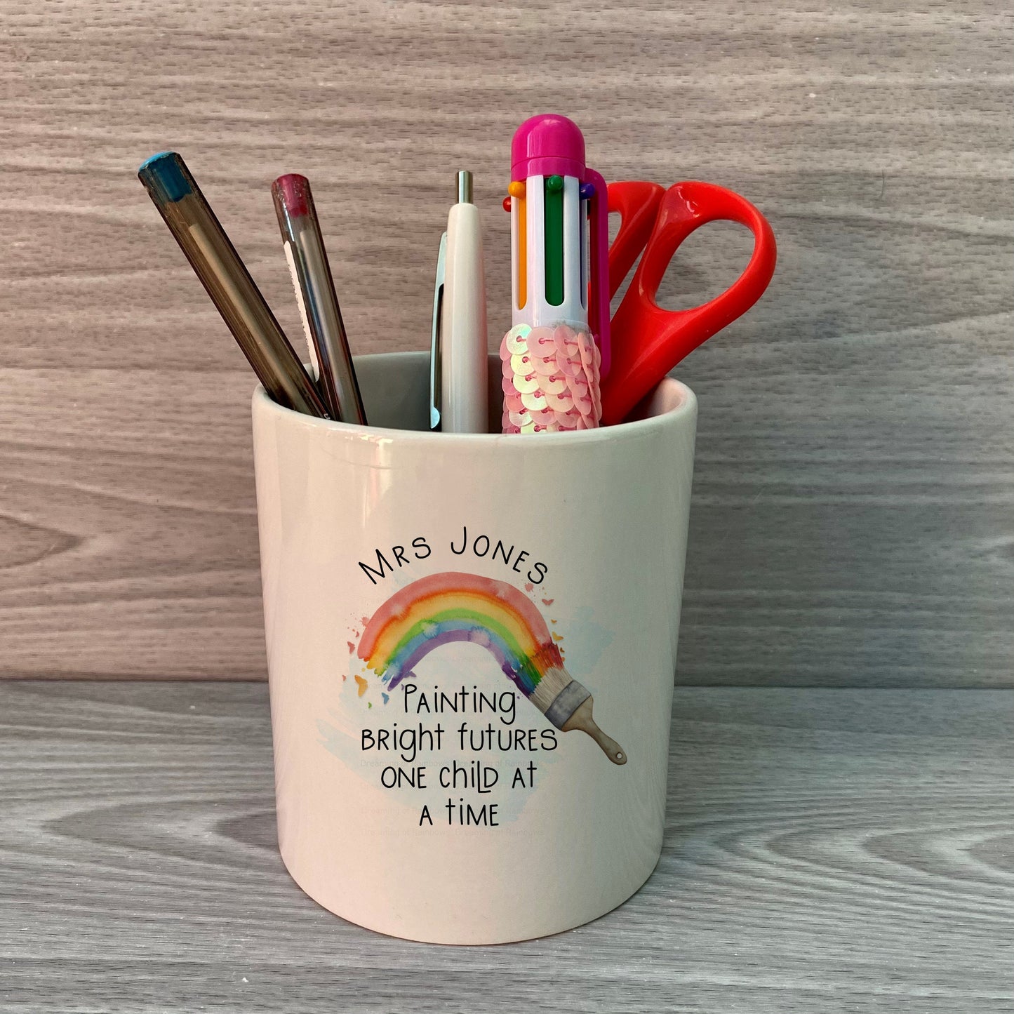 Teacher Gift | Rainbow Pen Pot | Teacher Thank You | Headteacher Gift