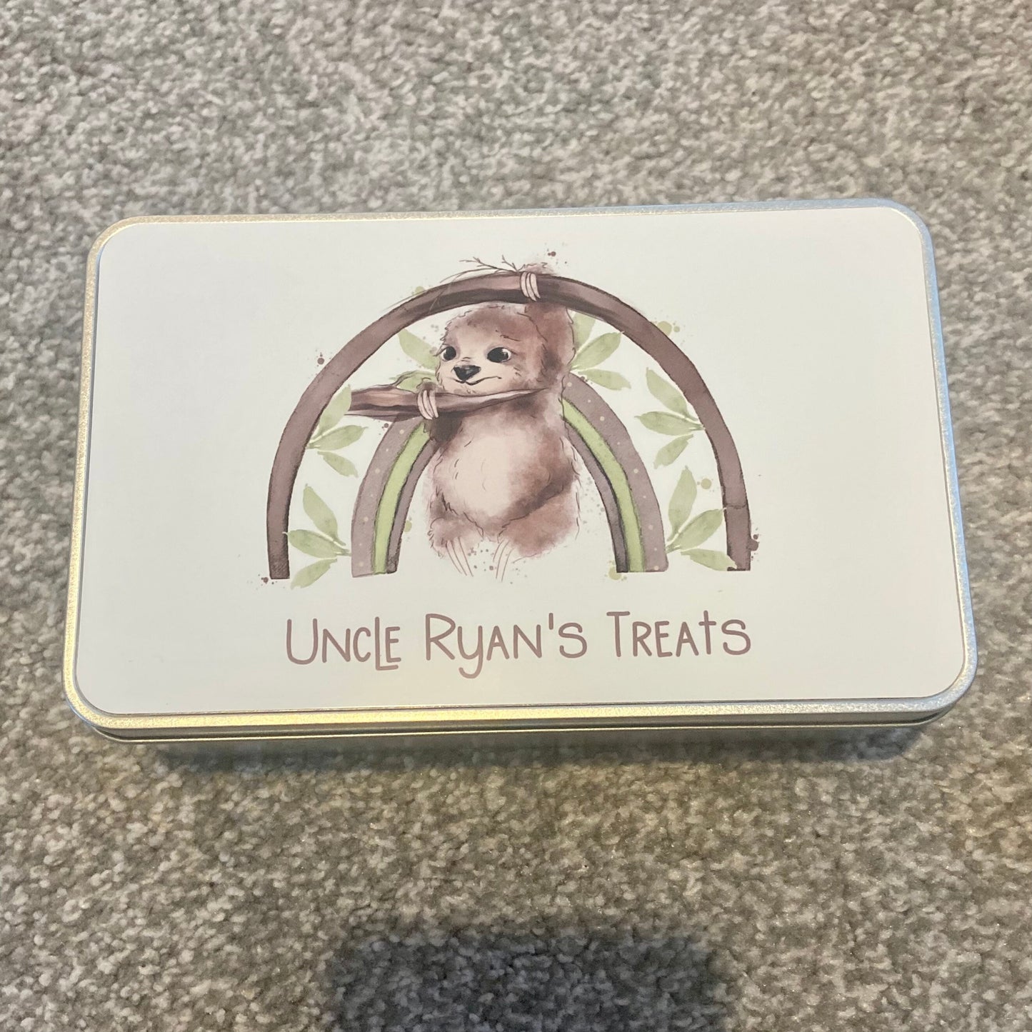 Personalised Sloth Treat Tin | Sloth Gift