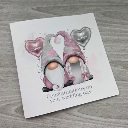 Personalised Wedding Card | Personalised Gift | Personalised Gonk Card | Gonk Wedding