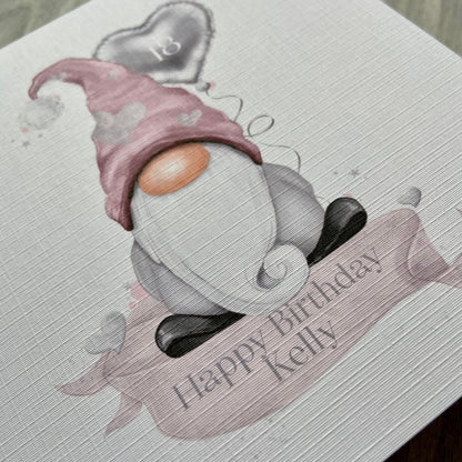 Personalised Birthday Card | Personalised Gift | Personalised Gonk Card | Gonk Birthday