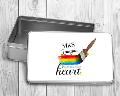 Personalised Rainbow Treat Tin | Rainbow Gift | Teacher Gift