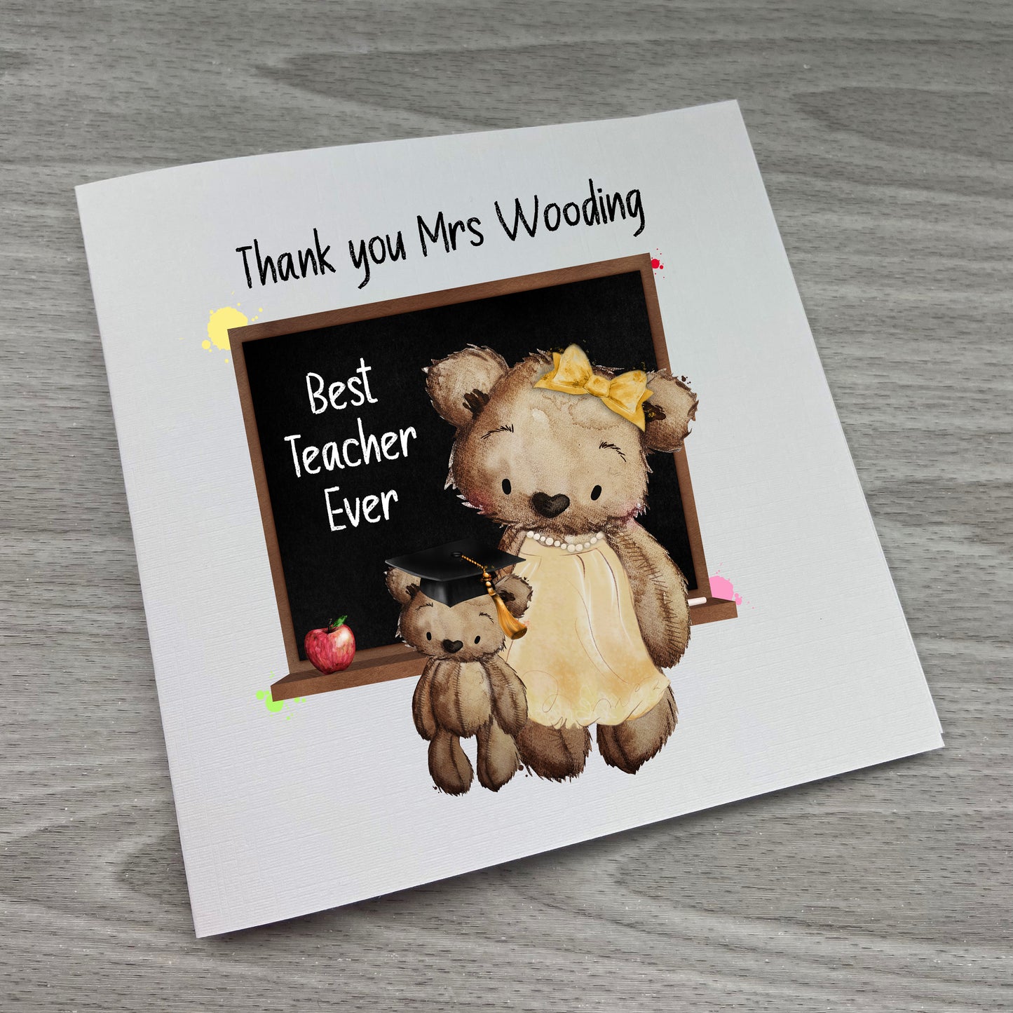 Teacher Gift | Personalised Teacher Card | Teacher Thank you | Headteacher Gift