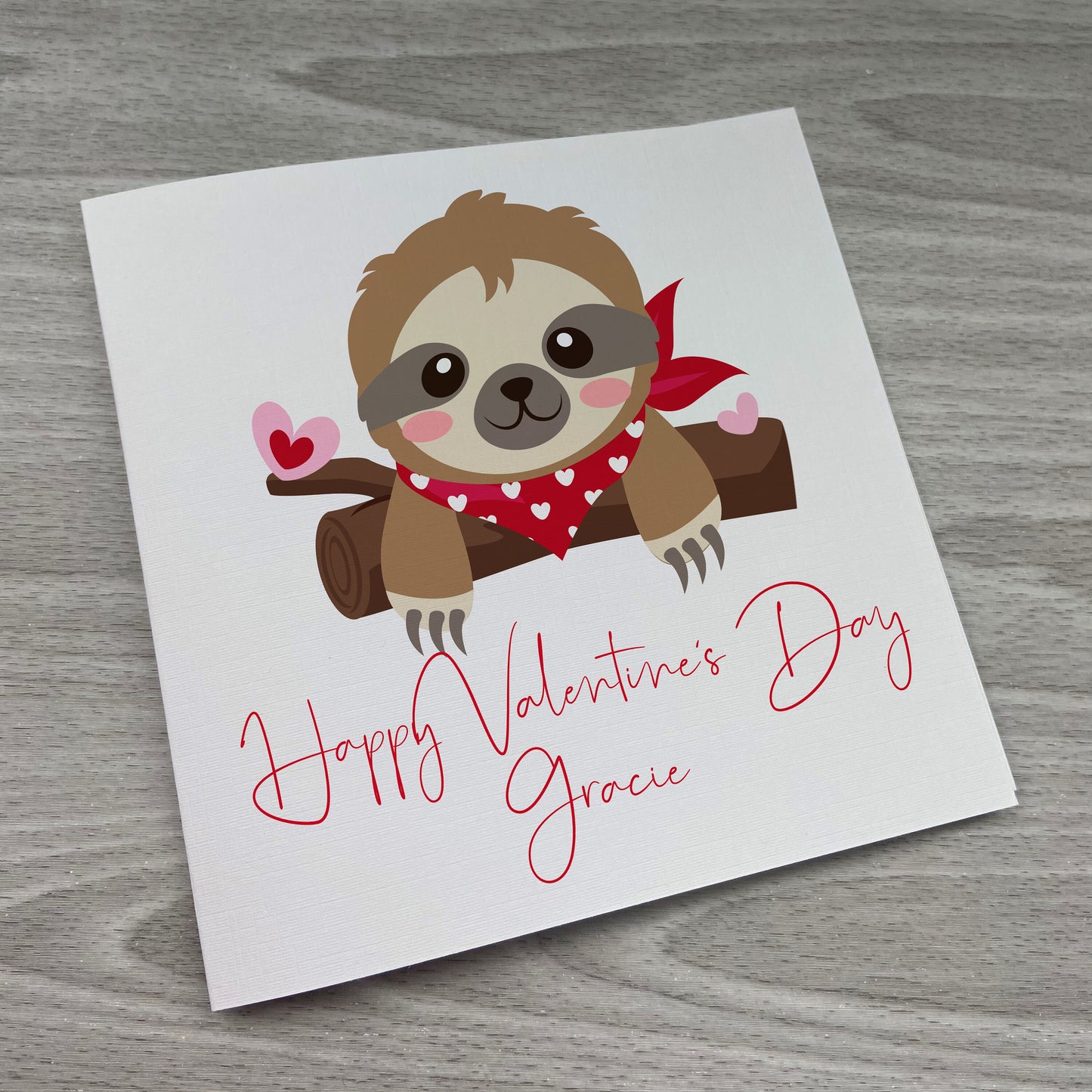 Personalised Valentine Card | Personalised Gift | Personalised Sloth Card | Sloth Valentines