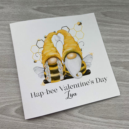 Personalised Valentine Card | Personalised Gift | Personalised Gonk Card | Bee Gonk Valentines