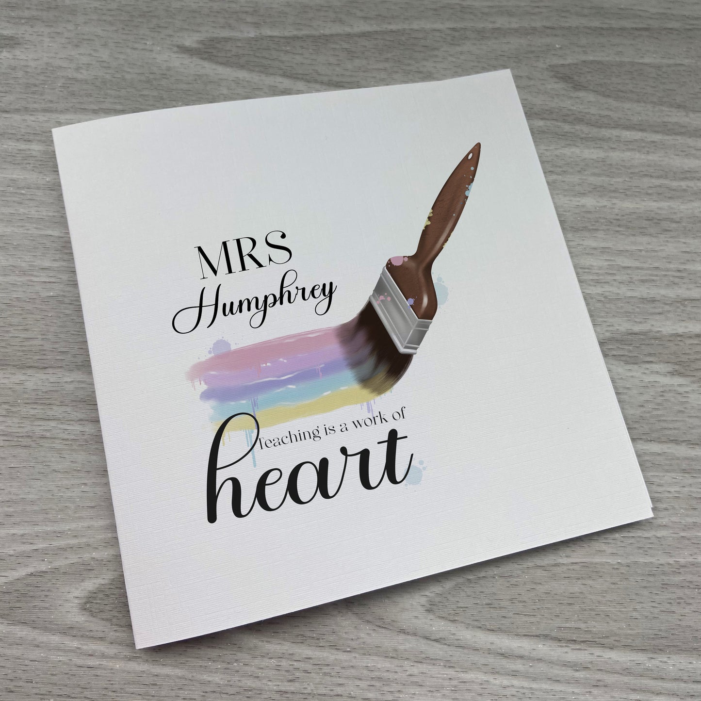 Teacher Gift | Rainbow Card | Teacher Thank you | Headteacher Gift