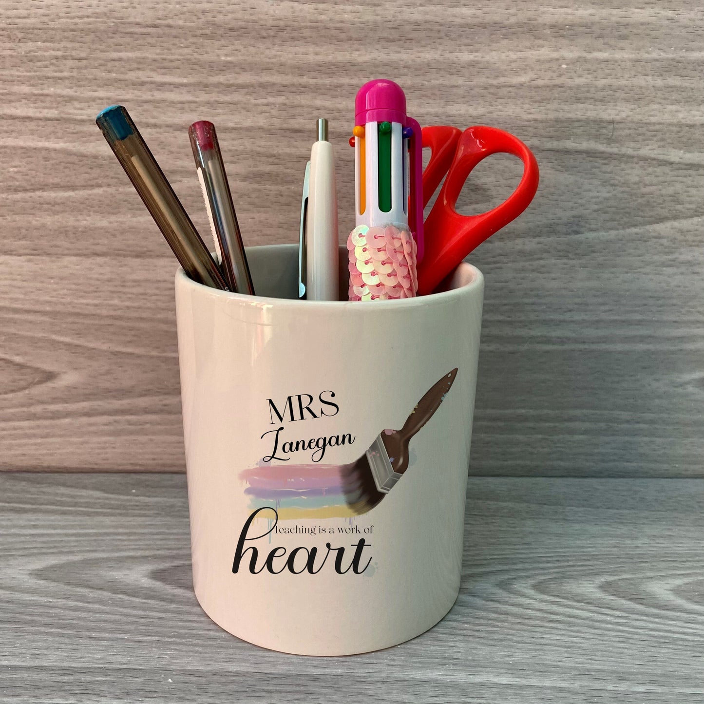 Teacher Gift | Rainbow Pen Pot | Teacher Thank You | Headteacher Gift