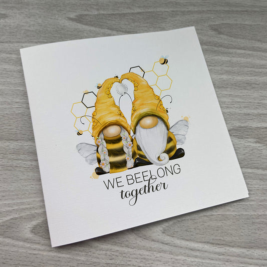 Personalised Valentine Card | Personalised Gift | Personalised Gonk Card | Bee Gonk Valentines