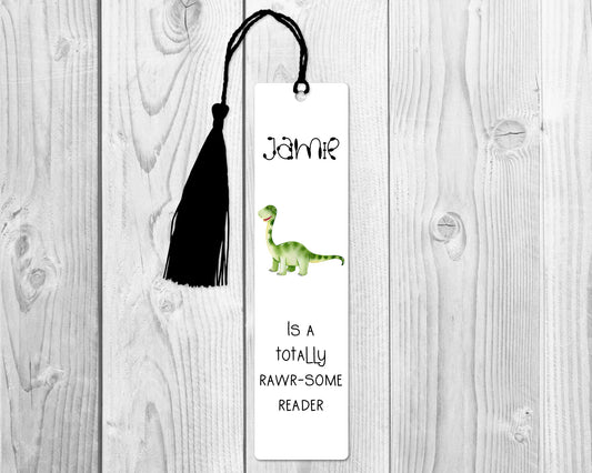 Personalised Bookmark | Personalised Dinosaur Gift