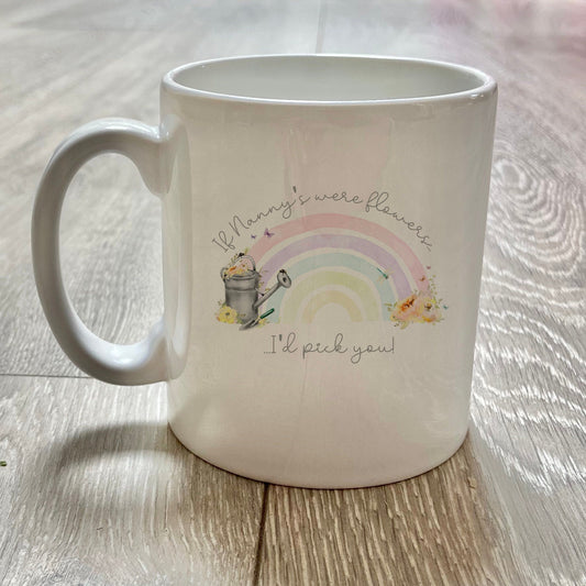 Mother's Day Gift | Gardening Rainbow Butterfly Mug | Nanny Gift Thank you | Grandmother Gift