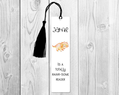 Personalised Bookmark | Personalised Dinosaur Gift